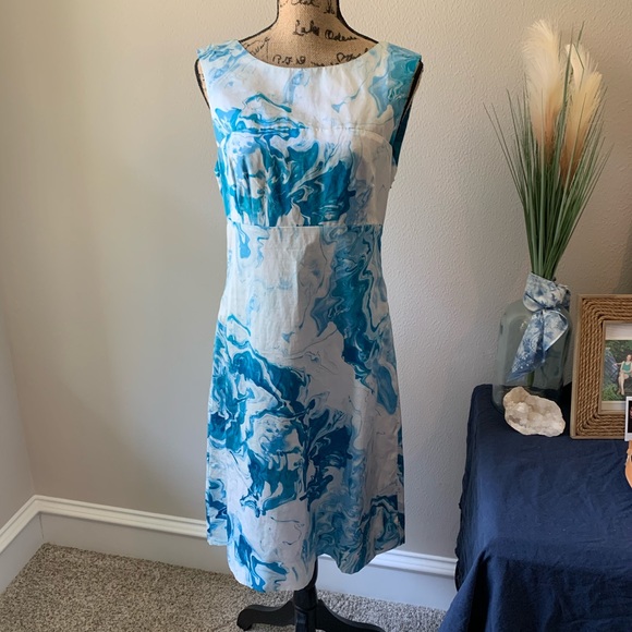 Anthropologie Maeve Marble Waters Dress - Picture 2 of 13